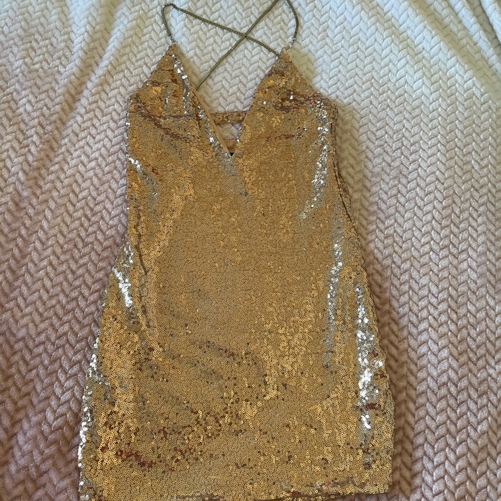 Pink sparkling Mini Dress